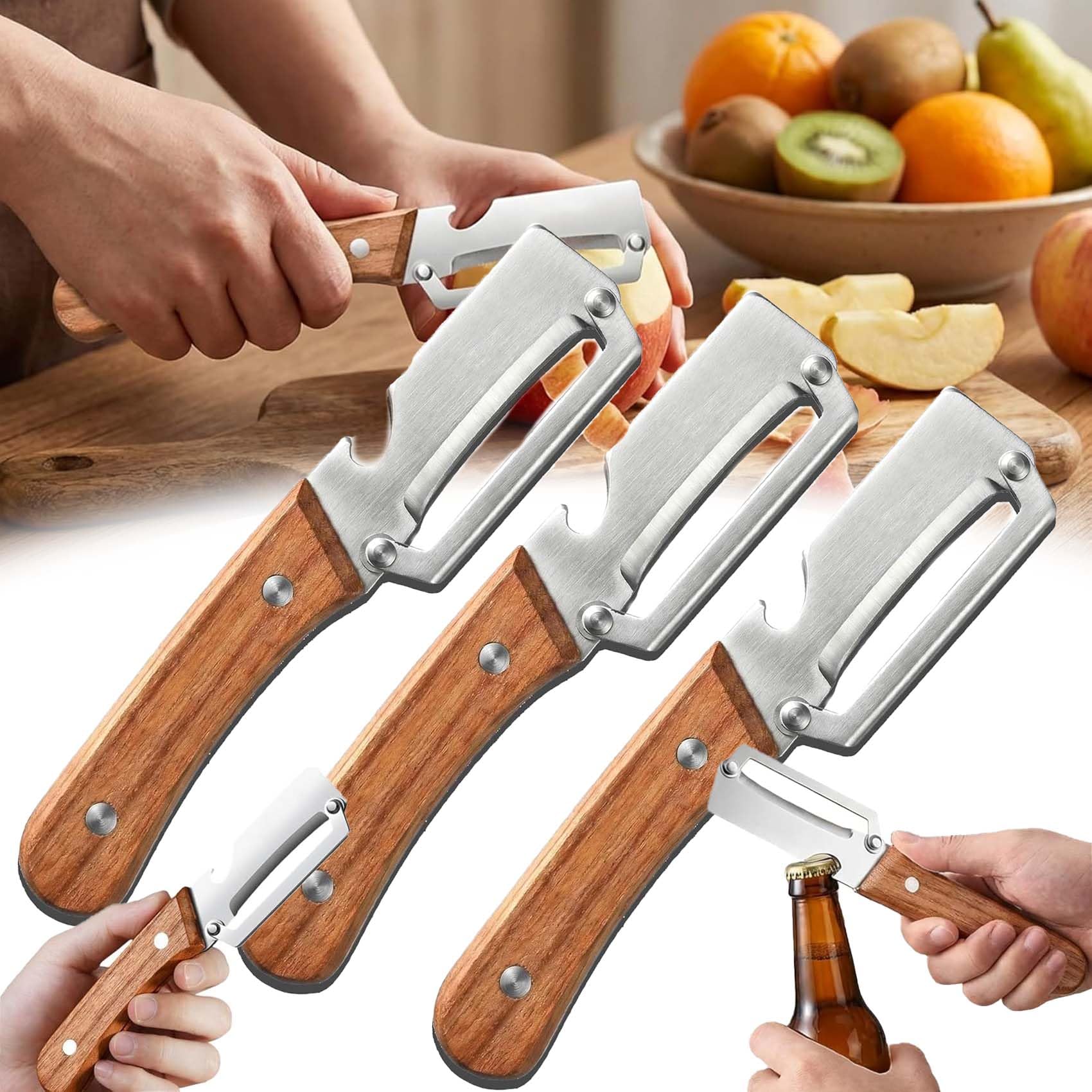 Amazon.com: 2-in-1 Multi-functional Vegetable Peeler with Wooden